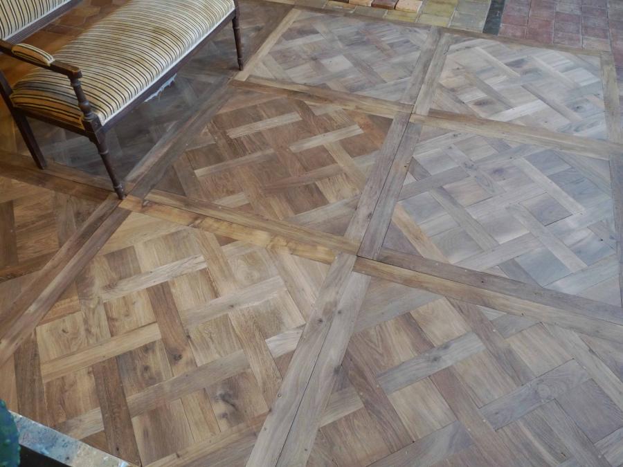 Panneau Versailles Chêne Brossé Couleur Café – épaisseur 20 Mm – Style Art Déco – Pour Sol Flottant Ou Collé