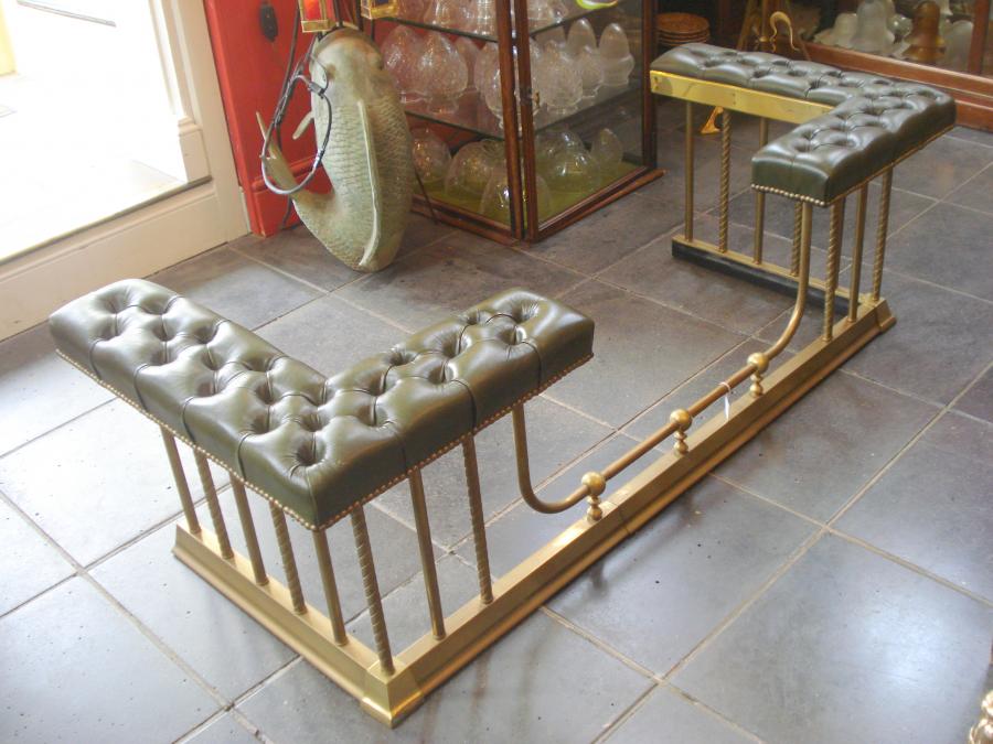 For Sale Antique Style Brass Club Fireplace Fender Circa1830