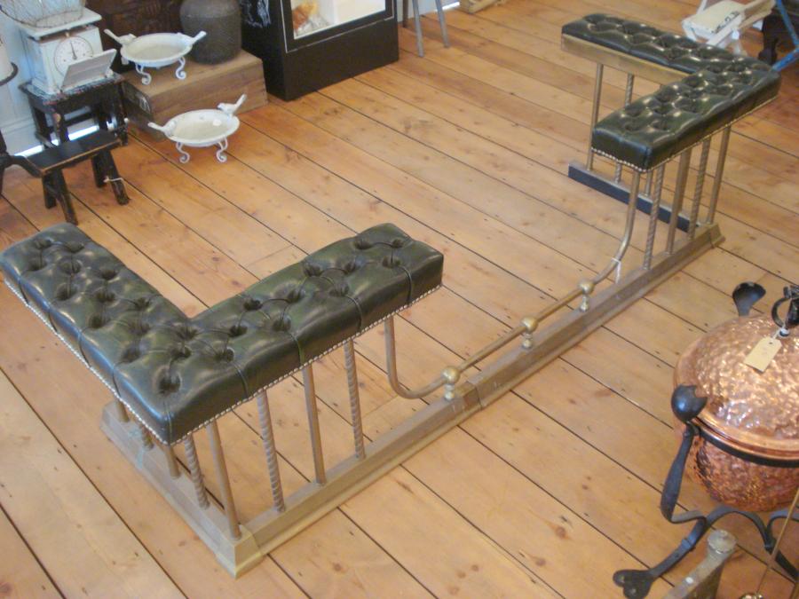 For Sale Antique Style Brass Club Fireplace Fender Circa1830