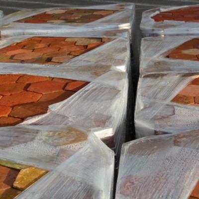 Terre cuite "hexagone" - Antique hexagon terracotta files POA