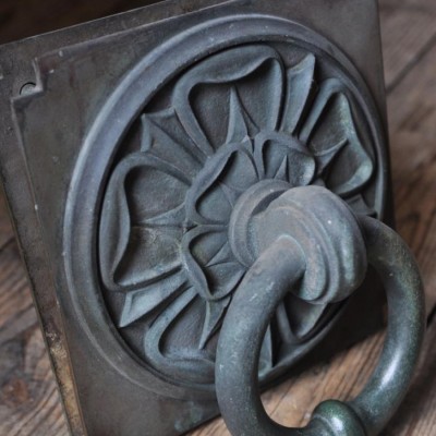 pair of bronze art deco pulls handles