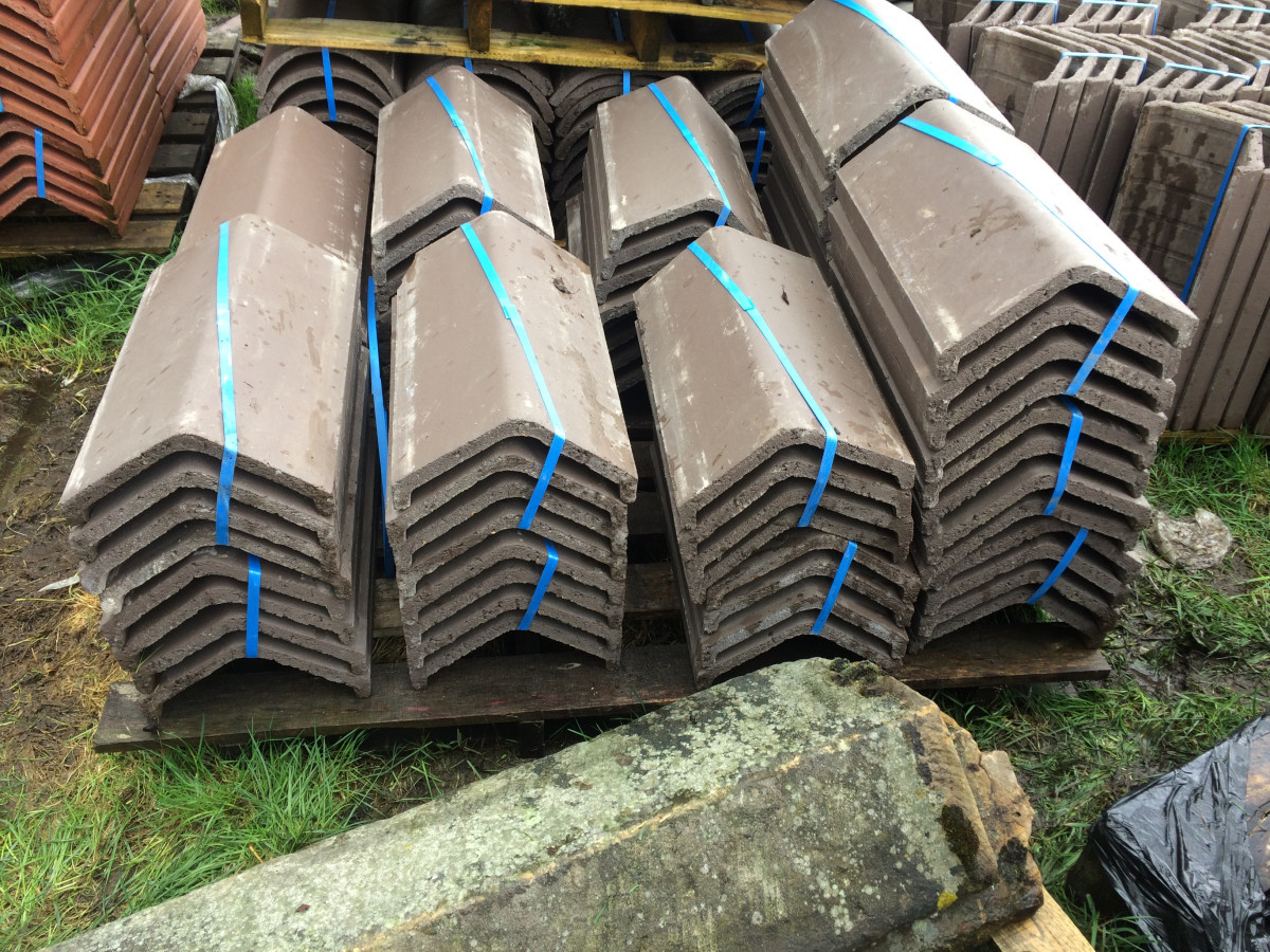 New, Replica or Reproduction Sandtoft Legged Angle Ridge Tiles Concrete