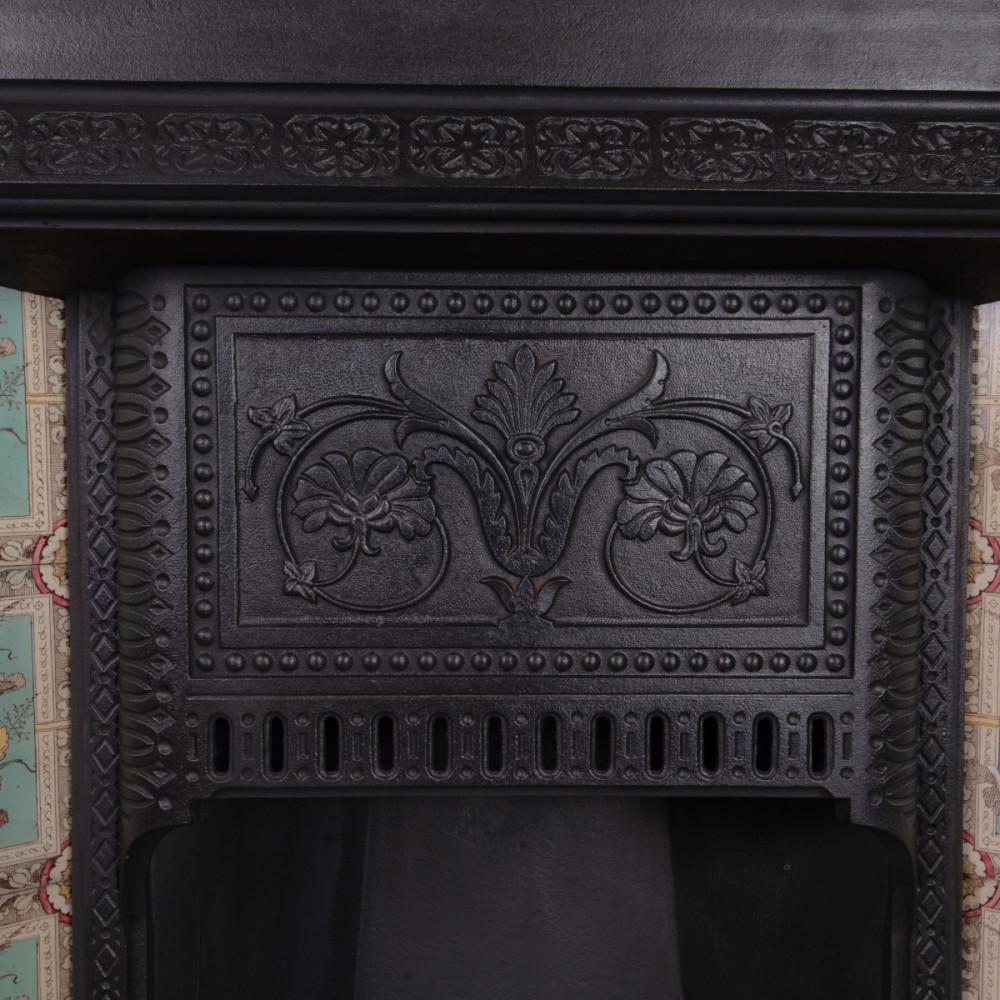 For Sale Antique Victorian Tiled Fireplace Insert Salvoweb Uk