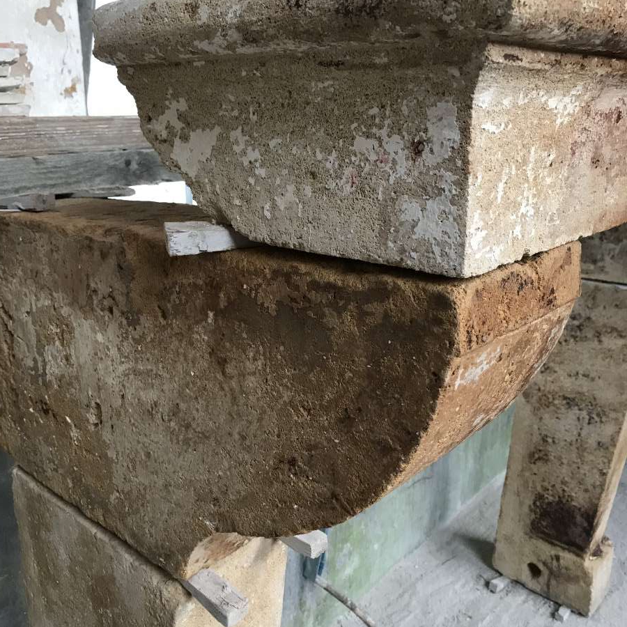 Antique French Stone Farmhouse Fireplace From The Saint Emilion Region.