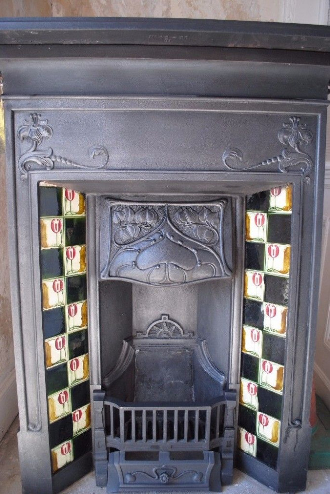 For Sale Stunning Original Cast Iron Combination Fireplace Rare