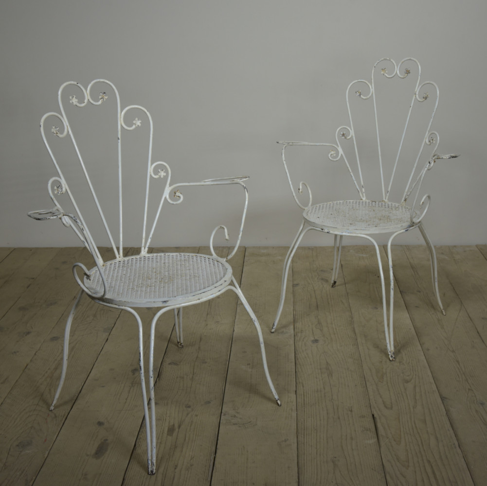 Pair Wirework Armchairs 1950s