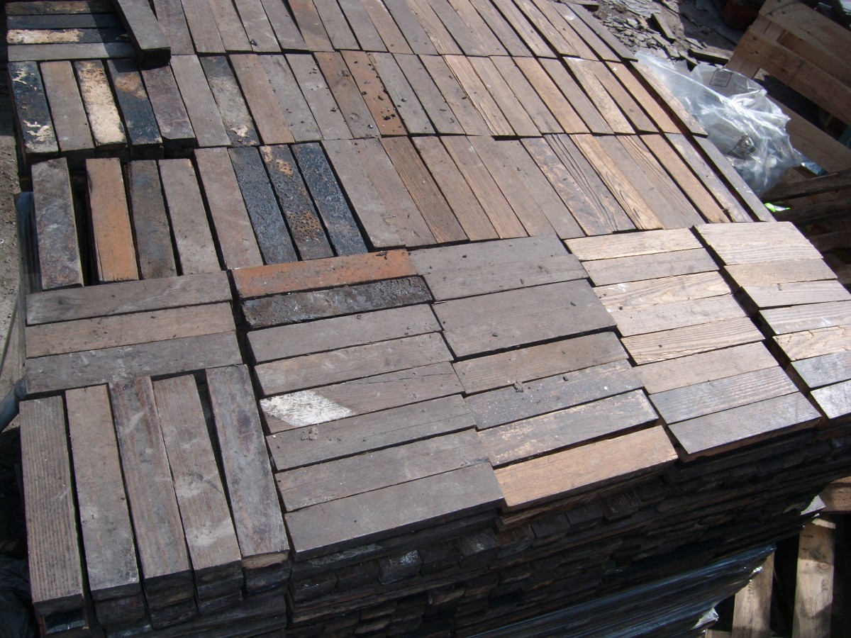Antique & Reclaimed listings Pitch pine parquet flooring- SalvoWEB UK