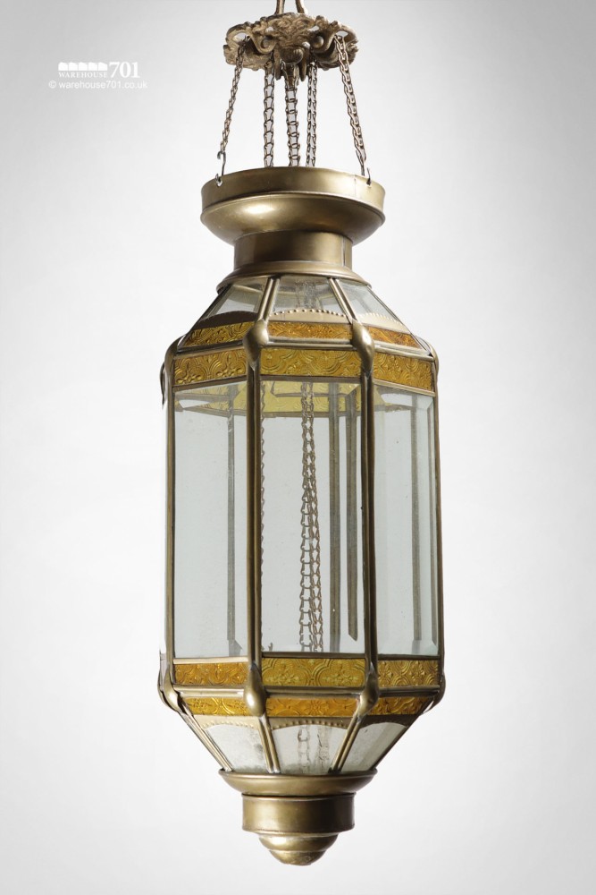 Antique & Reclaimed listings Vintage Octagonal Brass and Glass Candle