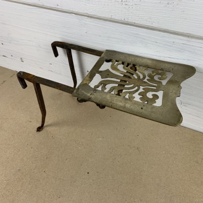 Georgian Adjustable Wrought Iron and Brass Trivet