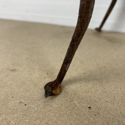 Georgian Adjustable Wrought Iron and Brass Trivet