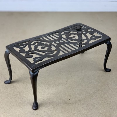 Georgian Decorative Brass Trivet with Cabriole Legs