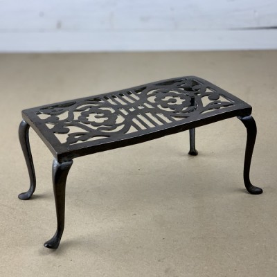 Georgian Decorative Brass Trivet with Cabriole Legs