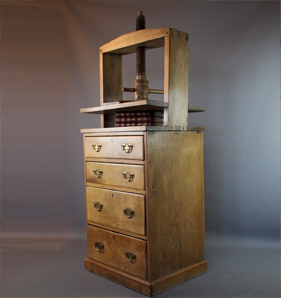 For Sale Antique Pine Book Press Chest Of Drawers Salvoweb Uk