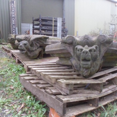 Antique carved stone Gargoyles / Grotesques
