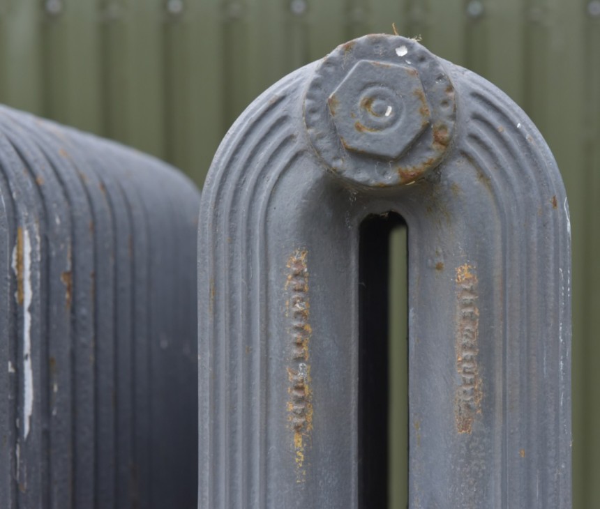 Rare Pair Fluted Antique Cast Iron Radiators | Reclaimed Materials