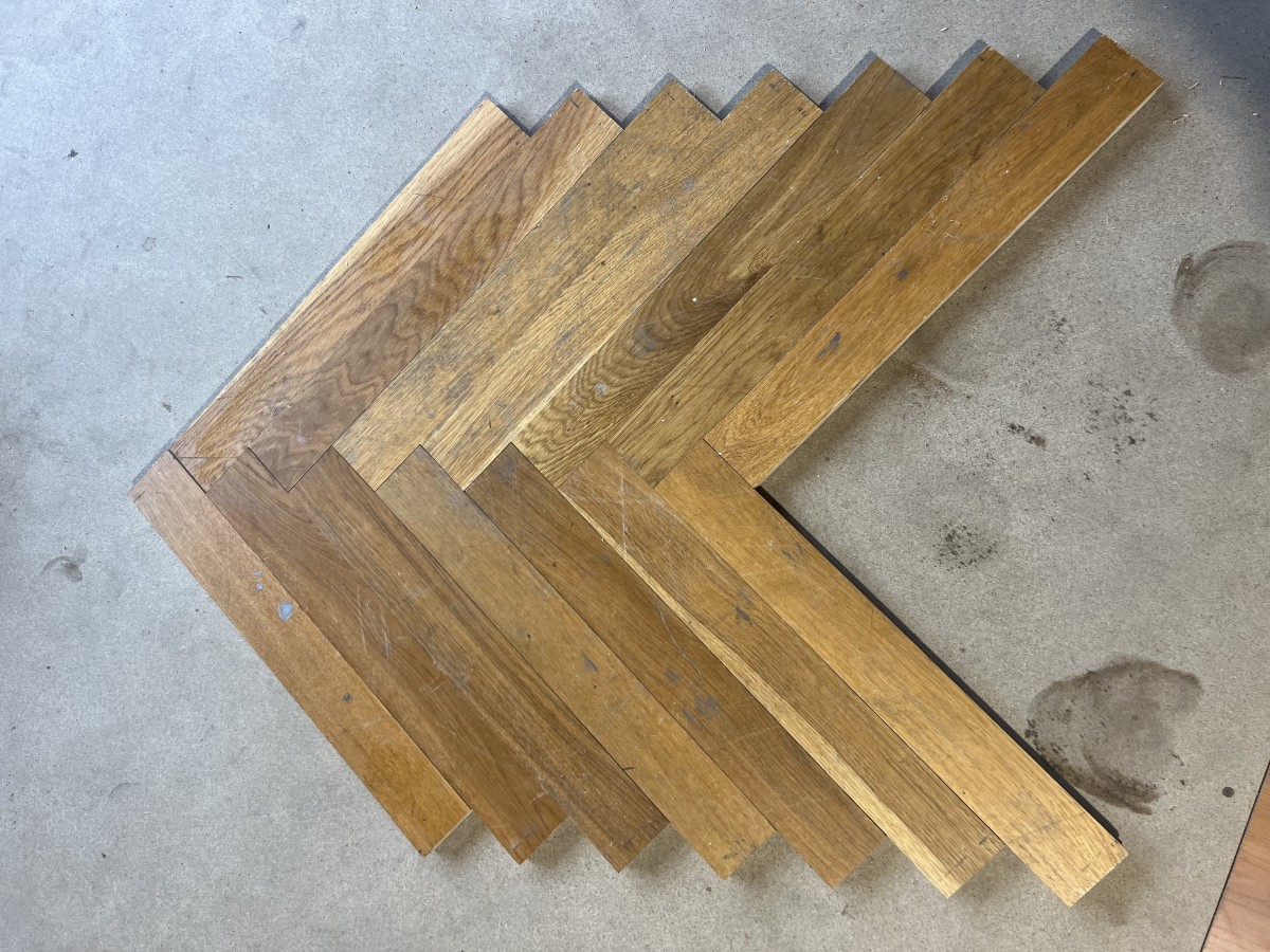 Recraft Upcycled Gym Floor 50 x CM Reclaimed Oak Parquet