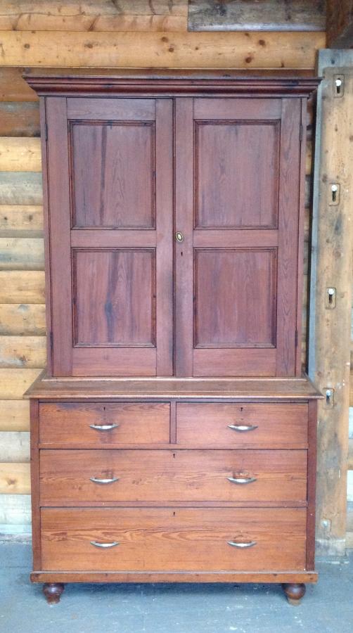 Reclaimed Pitch Pine Linen Cupboard