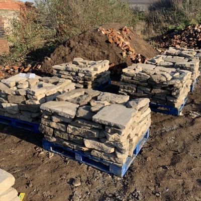 Building & Walling Reclaimed Stone - Batch from Former Pub - 60 Tonnes 