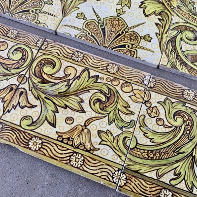 Set of 20 Antique Minton Hollins & Co Tiles