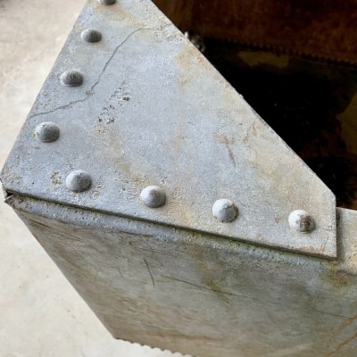 Huge Reclaimed Galvanised Riveted Water Tank Planter