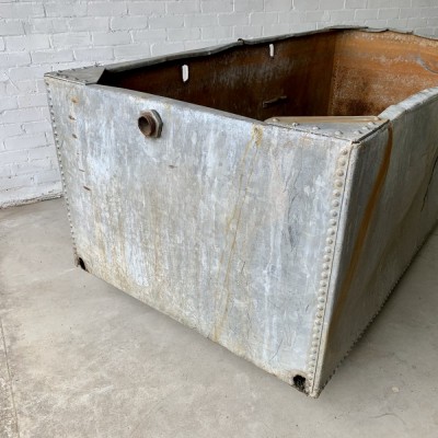 Huge Reclaimed Galvanised Riveted Water Tank Planter