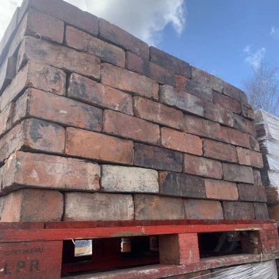 Reclaimed Bricks 3" Imperial Vintage Handmade Brick - Cleaned & Ready 