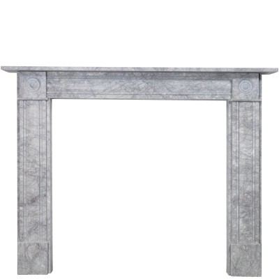 Georgian Style Bullseye Grey Marble Chimneypiece