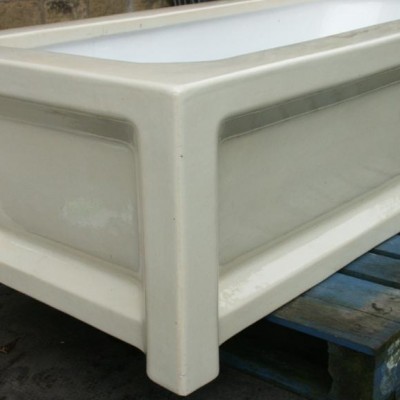 rare one piece art deco ceramic bath