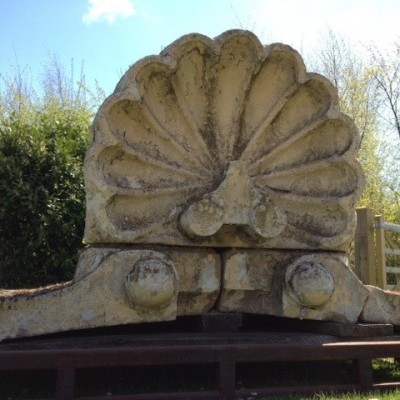 Large Carved Portland Stone Shell