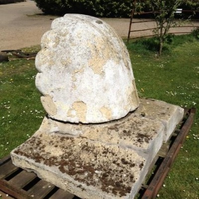 Large Carved Portland Stone Shell