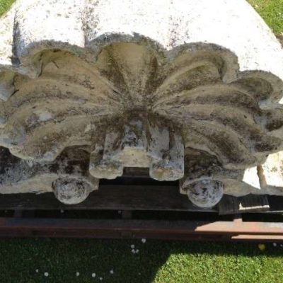 Large Carved Portland Stone Shell