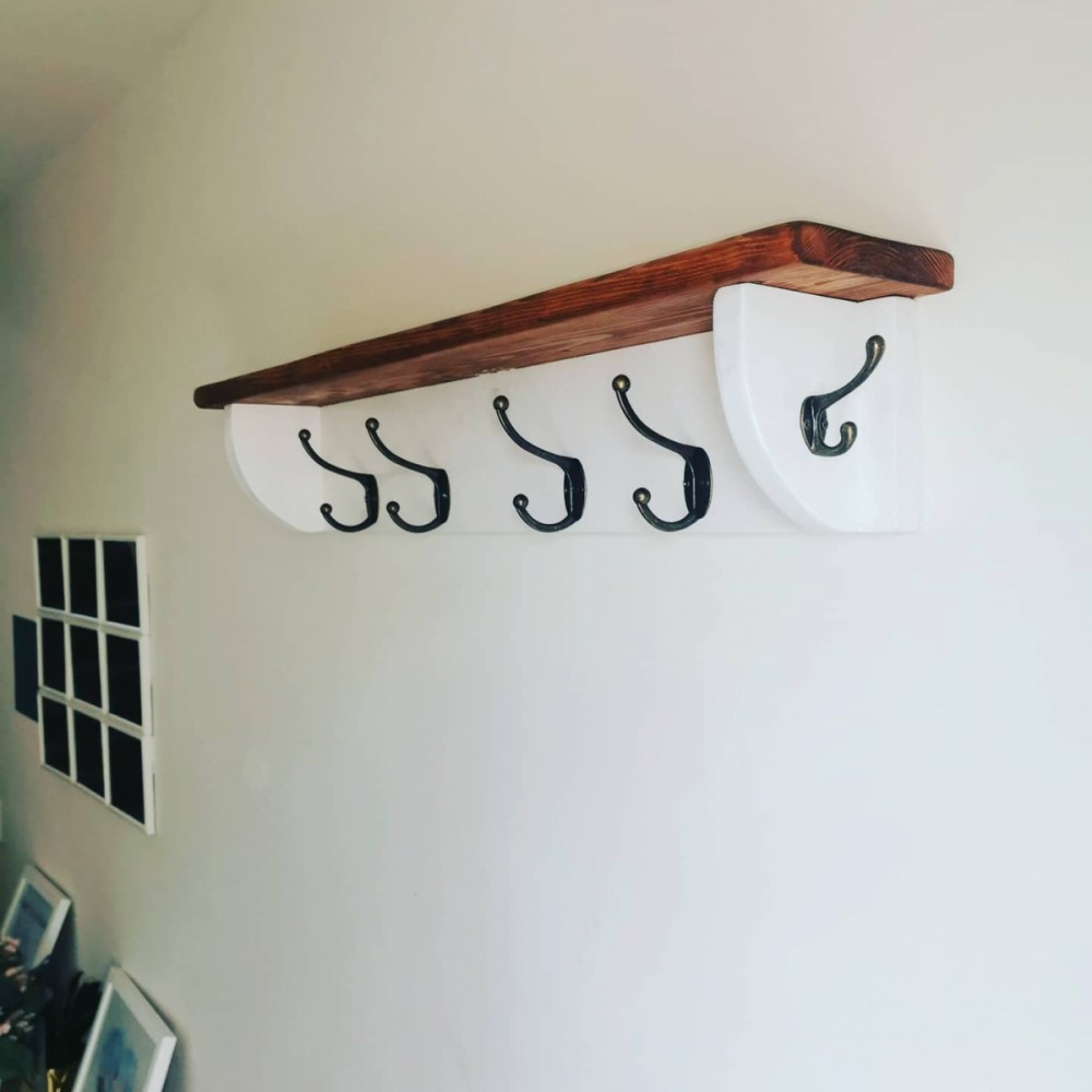 New, Replica or Reproduction Vintage Style Coat Rack & Shelf SalvoWEB UK