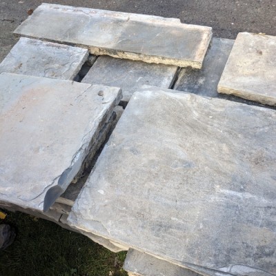 Reclaimed Blue Lias Flagstones  50 Square Metres Available