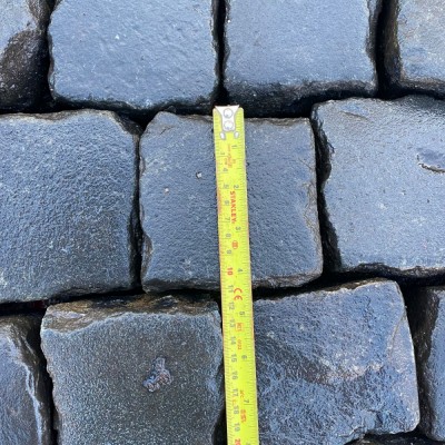 Reclaimed Dark Granite 4” Cube Cobbles