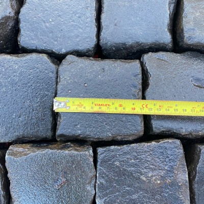 Reclaimed Dark Granite 4” Cube Cobbles