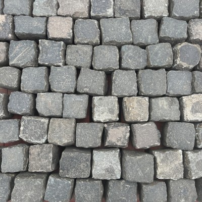 Reclaimed Dark Granite 4” Cube Cobbles