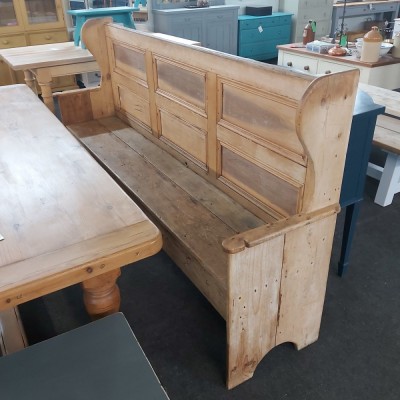 Solid old reclaimed pine 7FT pew bench seat