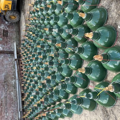 Vintage AEI Lamp and Lighting Co. Green Enamel Industrial Pendants Lamp - 16”