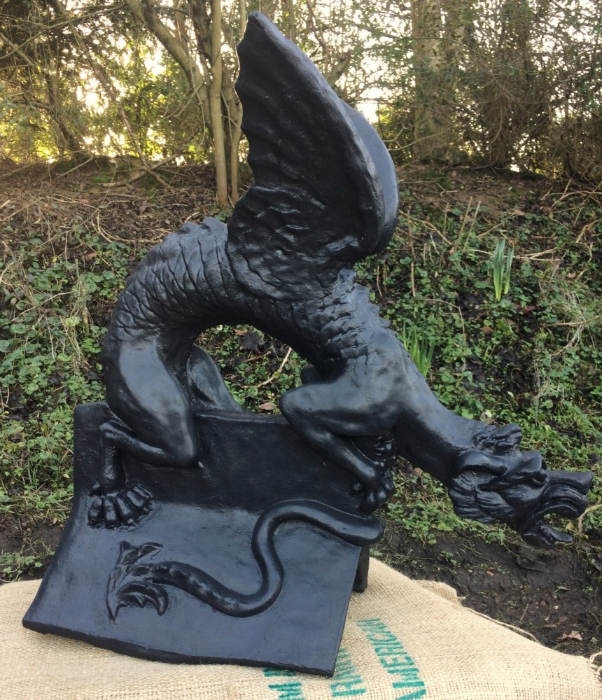 New, Replica or Reproduction Large dragon roof finial 100 degree angled ...