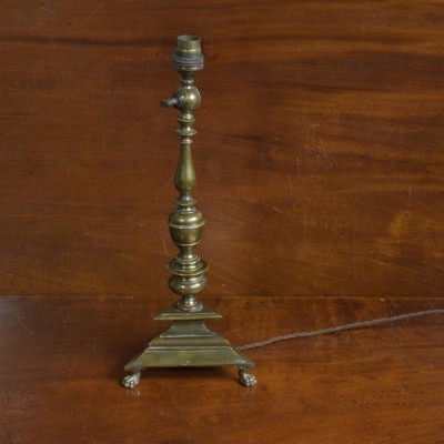 Paw Footed Brass Lamp