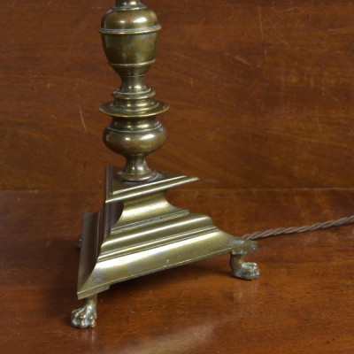 Paw Footed Brass Lamp