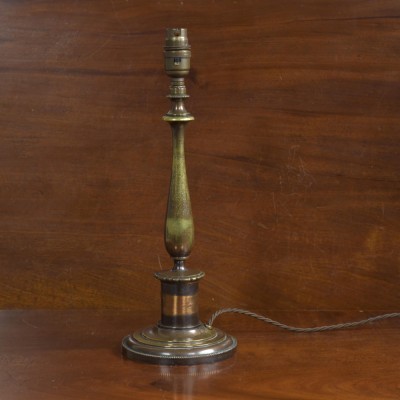 Baluster Beaded Edge Brass Lamp