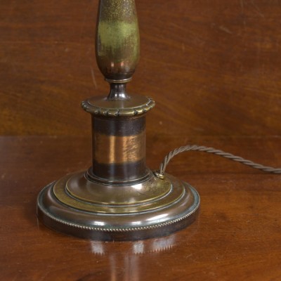 Baluster Beaded Edge Brass Lamp