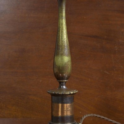 Baluster Beaded Edge Brass Lamp