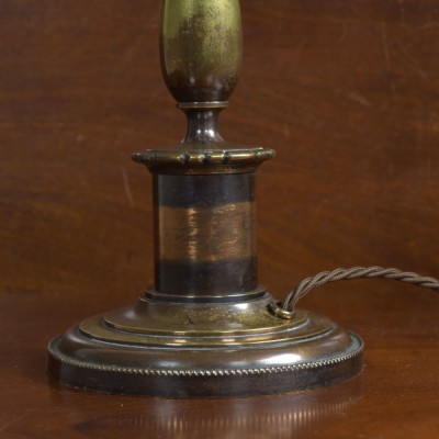 Baluster Beaded Edge Brass Lamp