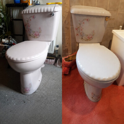 Balterley Shell toilet with Satsuma design and other floral patterns 1980s/1990s