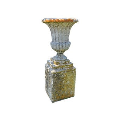 Pair of antique stone medici urns  POA