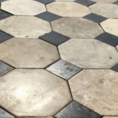 Reclaimed French Octagonal Cabochon flooring