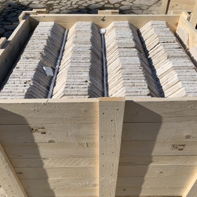 Antique Reclaimed Limestone octagonal flooring in Cabochon