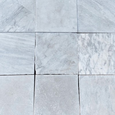 Antique reclaimed marble floor tiles (25x25cm)